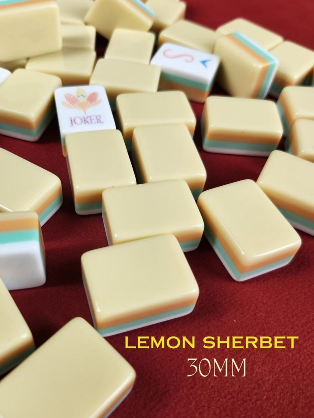 American Mah Jongg Tiles - Lemon Sherbet 30MM